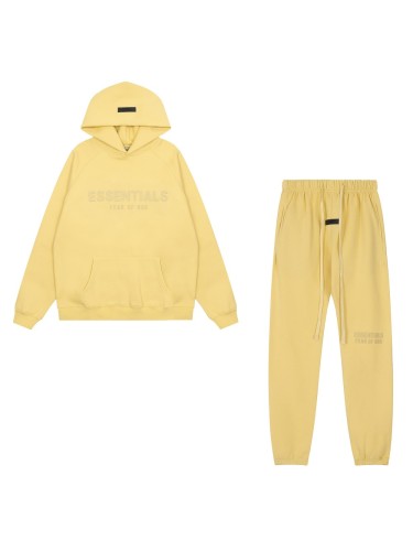 [50% Off]Fear Of God (Essentials) Veneer Letter Print hoodie&pant 6 colors