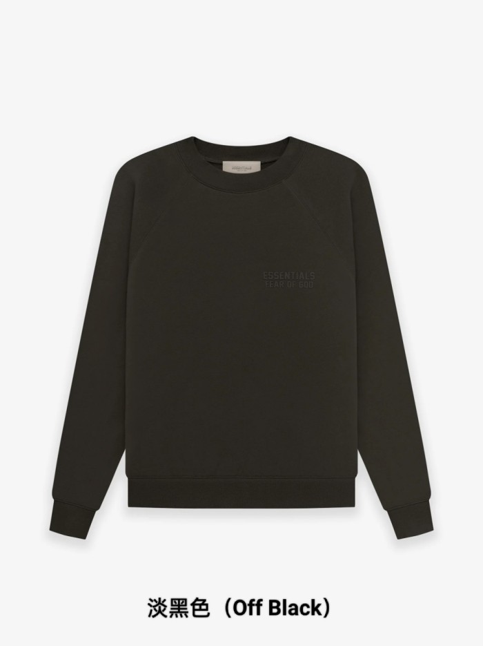 Fear Of God (Essentials) [Big & Tall for weights up to 220 lbs]1:1 quality version 3D Silicone Letter Pullover Sweatshirt 6 colors 29547523