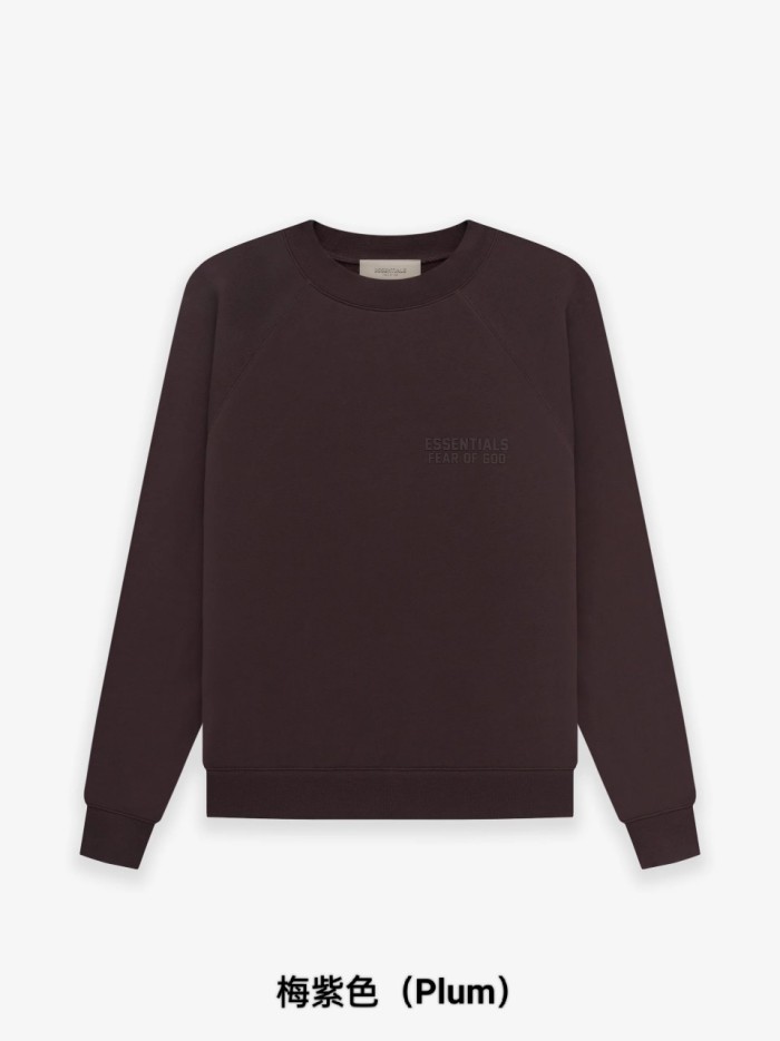 Fear Of God (Essentials) [Big & Tall for weights up to 220 lbs]1:1 quality version 3D Silicone Letter Pullover Sweatshirt 6 colors 29547523