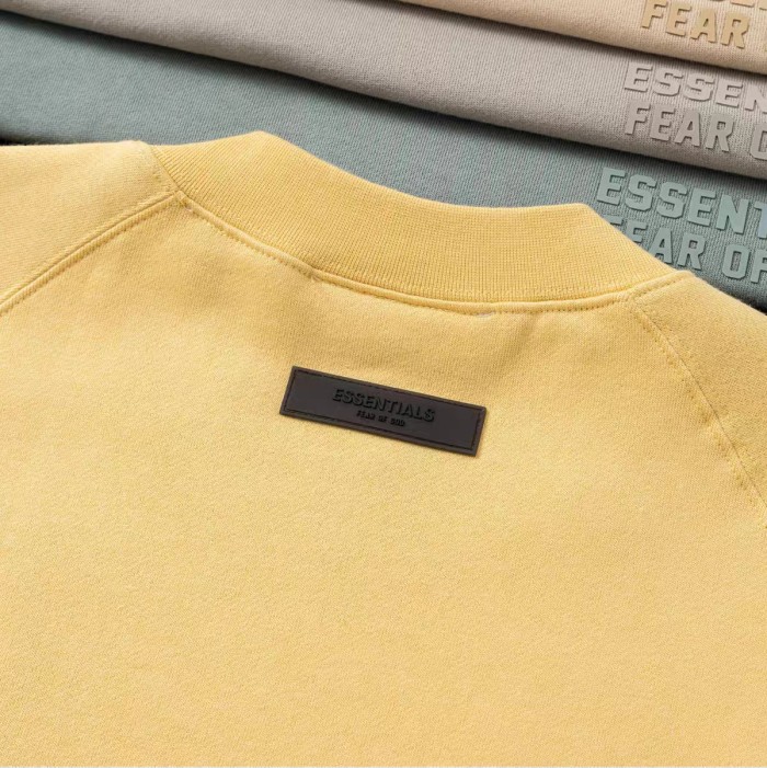 Fear Of God (Essentials) [Big & Tall for weights up to 220 lbs]1:1 quality version 3D Silicone Letter Pullover Sweatshirt 6 colors 29547523