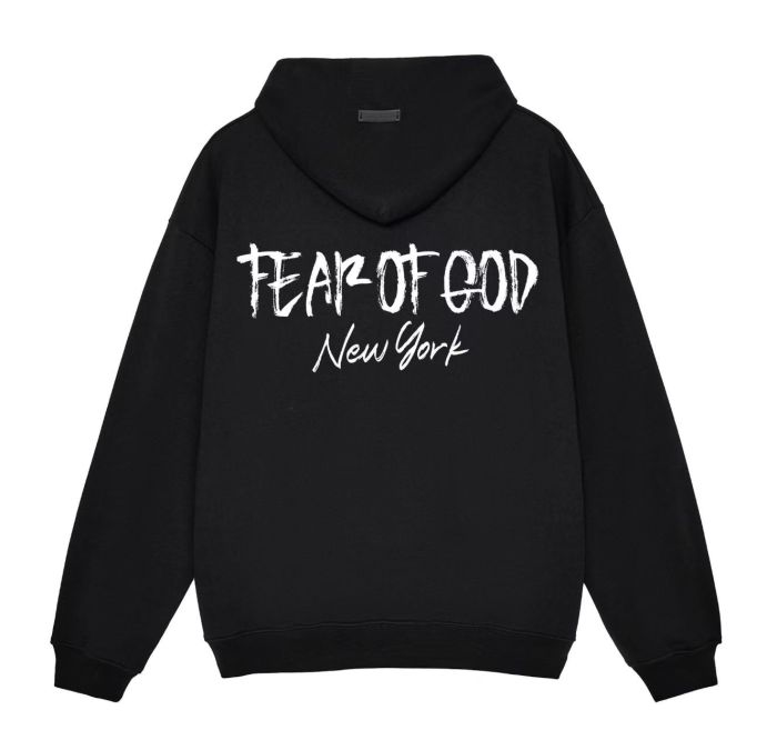 Fear Of God (Essentials) Front Mini Logo Back New York Brushstroke Slogan Hoodie 2 colors 29547443