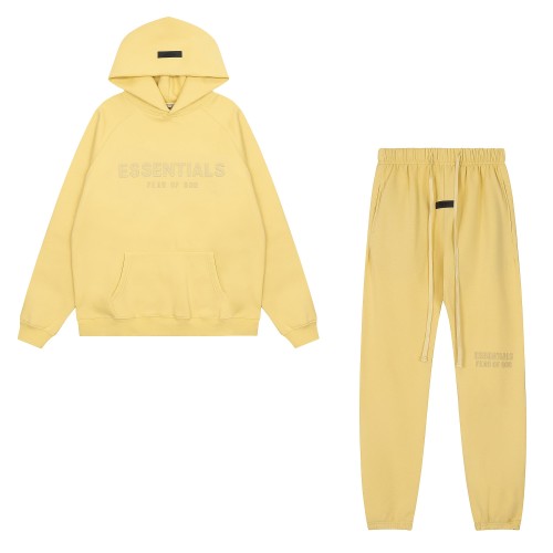 [50% Off]Fear Of God (Essentials) Veneer Letter Print hoodie&pant 6 colors