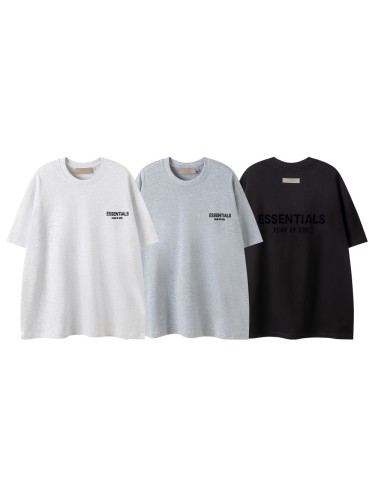 [50% Off]Fear Of God (Essentials) Black Applique Print tee 3 colors