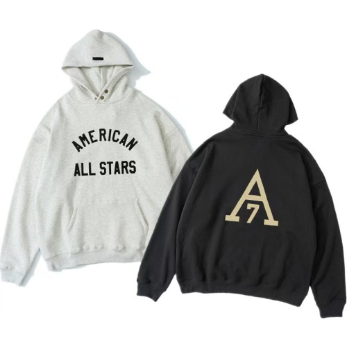 Fear Of God (Essentials) Front Arched Letter Back A7 Logo Varsity Hoodie 2 colors 29547446