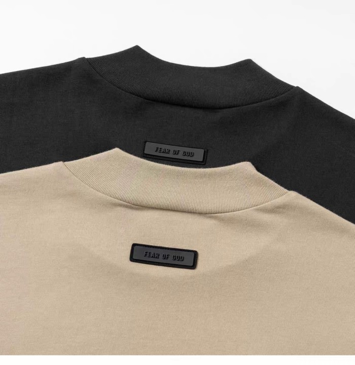 Fear Of God (Essentials) Curved Script 3D Silicone Letter Long Sleeve Tee 2 colors 29547517