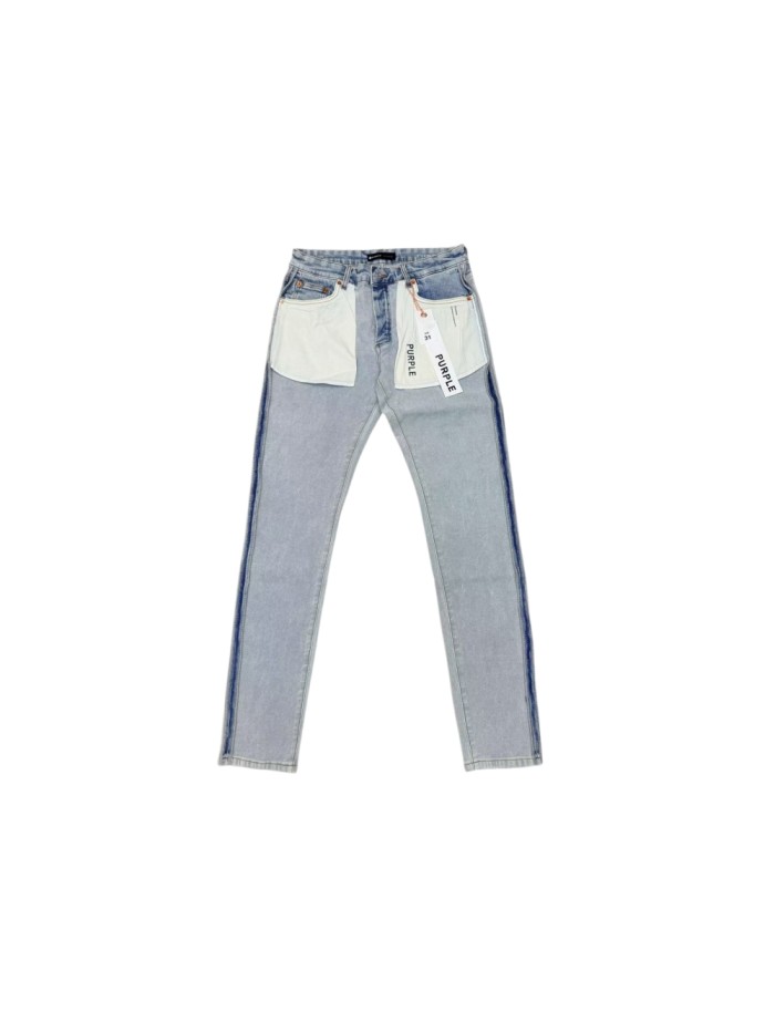 Purple Brand 1:1 quality version Washed Inside Out Exposed Pockets Side Stripe Slim Jeans 29547721