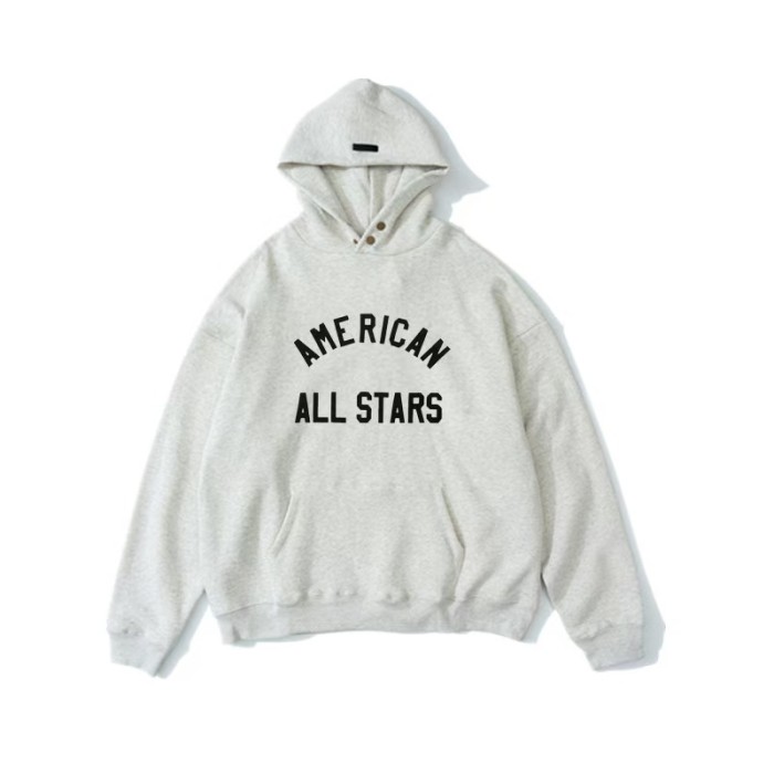 Fear Of God (Essentials) Front Arched Letter Back A7 Logo Varsity Hoodie 2 colors 29547446