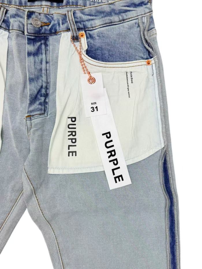Purple Brand 1:1 quality version Washed Inside Out Exposed Pockets Side Stripe Slim Jeans 29547721
