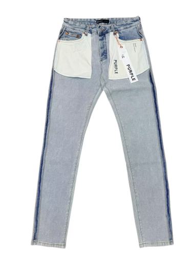 Purple Brand 1:1 quality version Washed Inside Out Exposed Pockets Side Stripe Slim Jeans 29547721