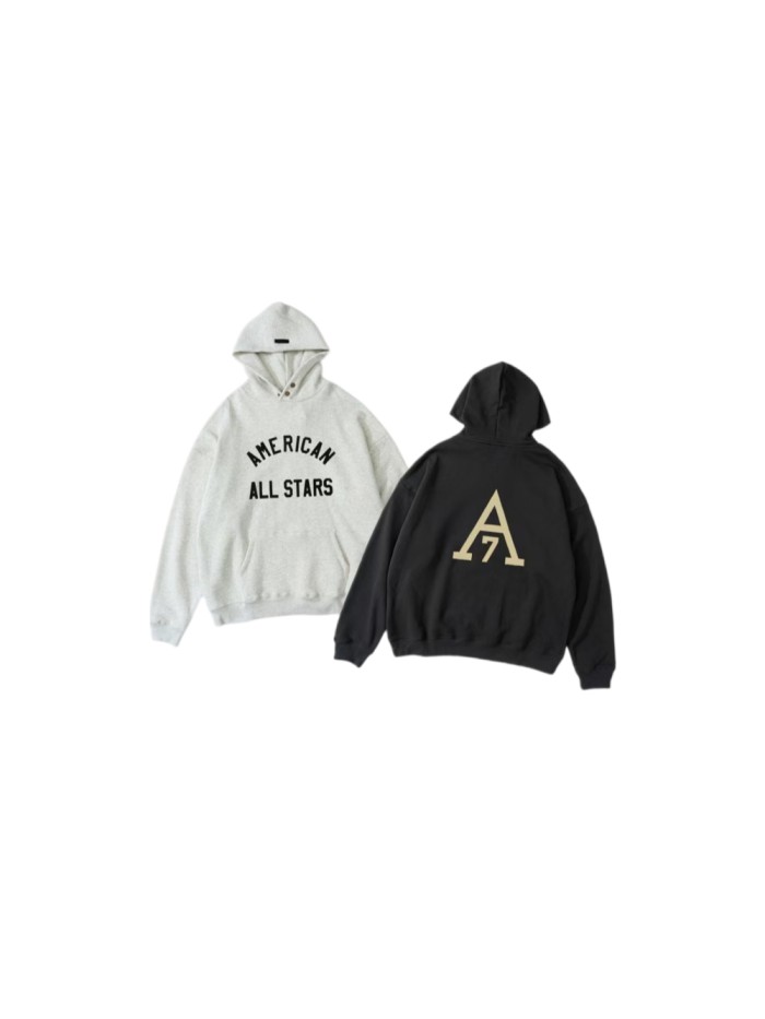 Fear Of God (Essentials) Front Arched Letter Back A7 Logo Varsity Hoodie 2 colors 29547446