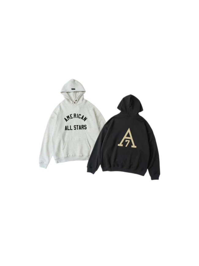Fear Of God (Essentials) Front Arched Letter Back A7 Logo Varsity Hoodie 2 colors 29547446