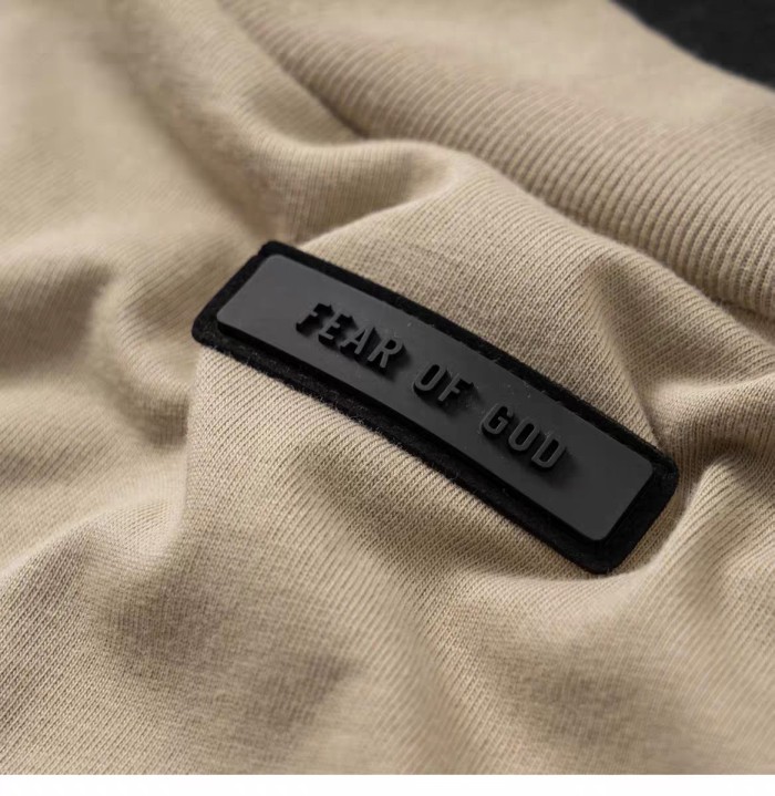 Fear Of God (Essentials) Curved Script 3D Silicone Letter Long Sleeve Tee 2 colors 29547517