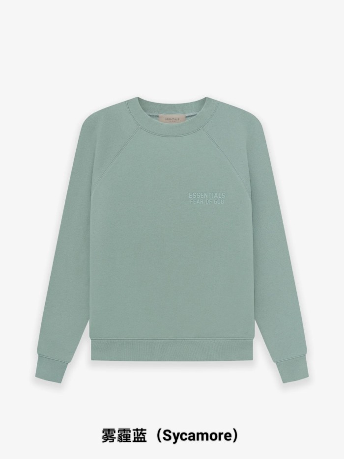Fear Of God (Essentials) [Big & Tall for weights up to 220 lbs]1:1 quality version 3D Silicone Letter Pullover Sweatshirt 6 colors 29547523