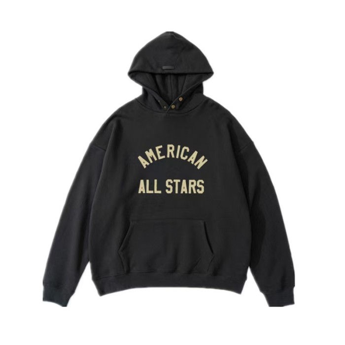 Fear Of God (Essentials) Front Arched Letter Back A7 Logo Varsity Hoodie 2 colors 29547446