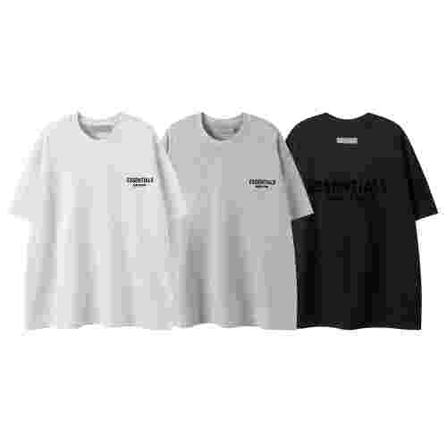 [50% Off]Fear Of God (Essentials) Black Applique Print tee 3 colors