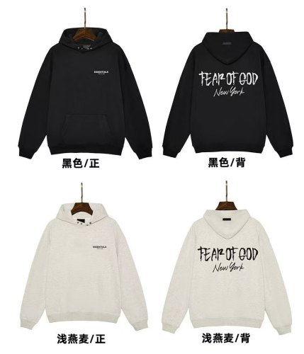 Fear Of God (Essentials) Front Mini Logo Back New York Brushstroke Slogan Hoodie 2 colors 29547443