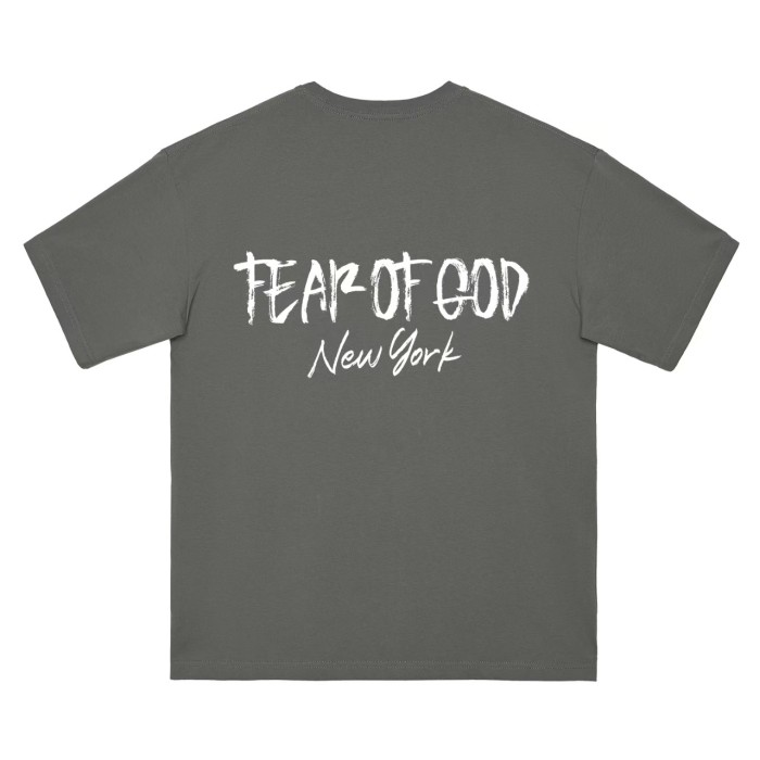 Fear Of God (Essentials) Chest Small Letter Back Brush Graffiti Letter Oversized Tee 7 colors 29520344