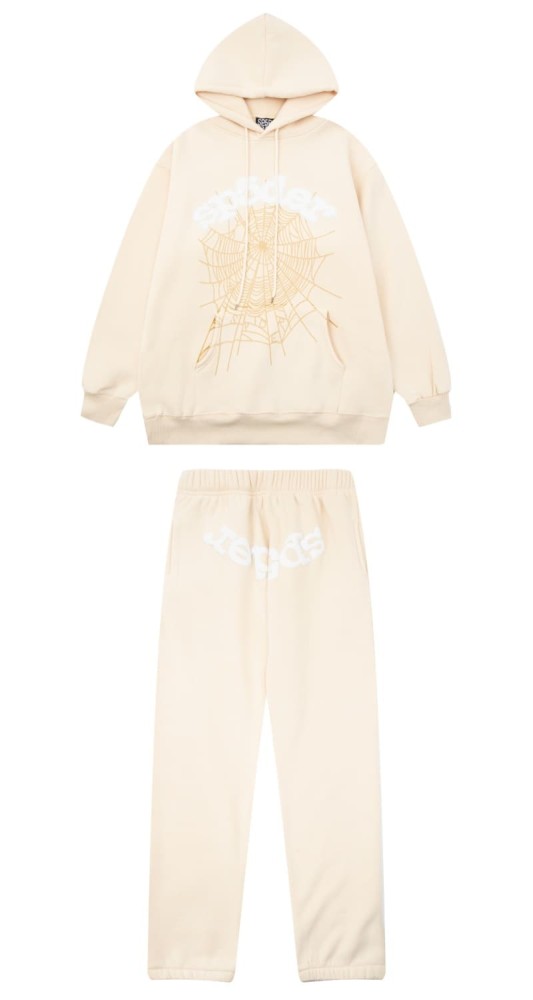 [50% Off]Young Thug-Sp5der Arc-shaped sp5der web print hoodie & pants set