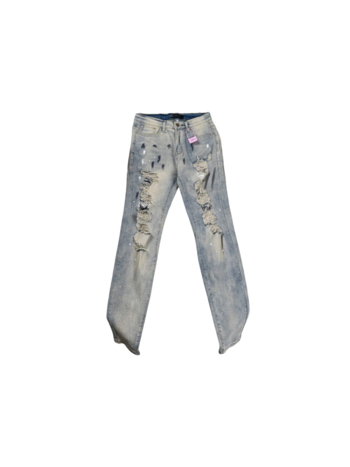 Amiri Hand-painted Splatter Washed Distressed Ripped High Street Slim Jeans 29554710