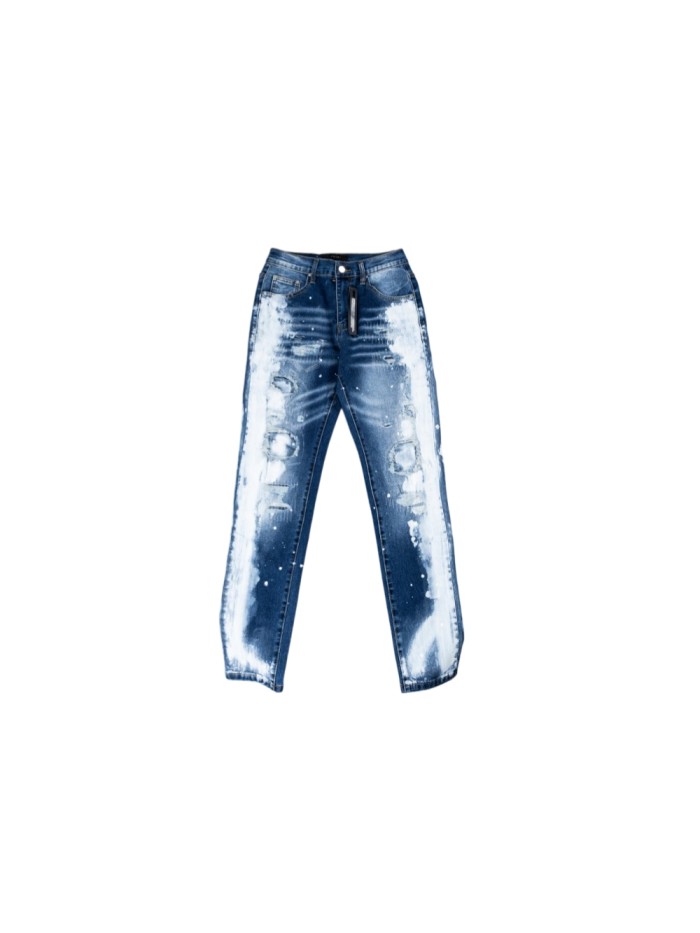 Amiri High Street Side White Splatter Graffiti Vintage Slim Straight Jeans 29554699