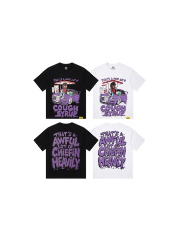 Cough Syrup Front Luxury Car Cartoon Print Back Drip Slogan Tee 2 colors 29555812