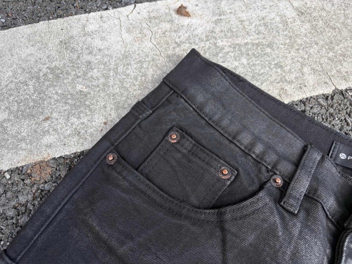 Purple Brand Spliced Black Layer Crinkled Unisex Flared Jeans 29554955