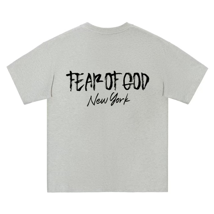 Fear Of God (Essentials) Chest Small Letter Back Brush Graffiti Letter Oversized Tee 7 colors 29520344