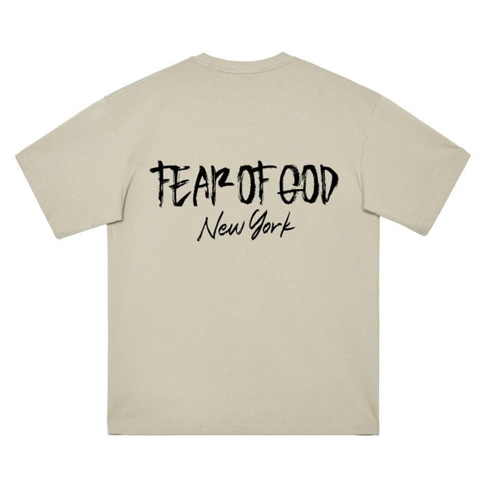Fear Of God (Essentials) Chest Small Letter Back Brush Graffiti Letter Oversized Tee 7 colors 29520344