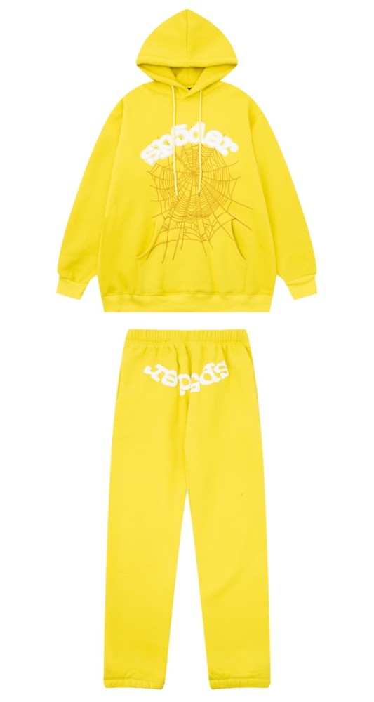 [50% Off]Young Thug-Sp5der Arc-shaped sp5der web print hoodie & pants set