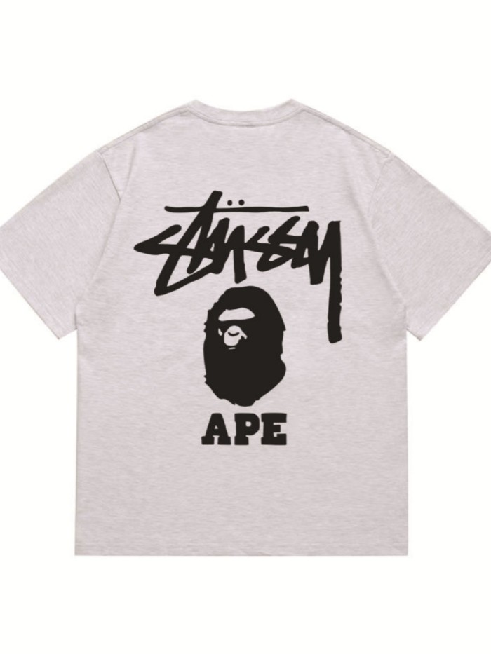 [50% Off]A Bathing Ape Stus*y collaboration Ape Print tee 15 colors