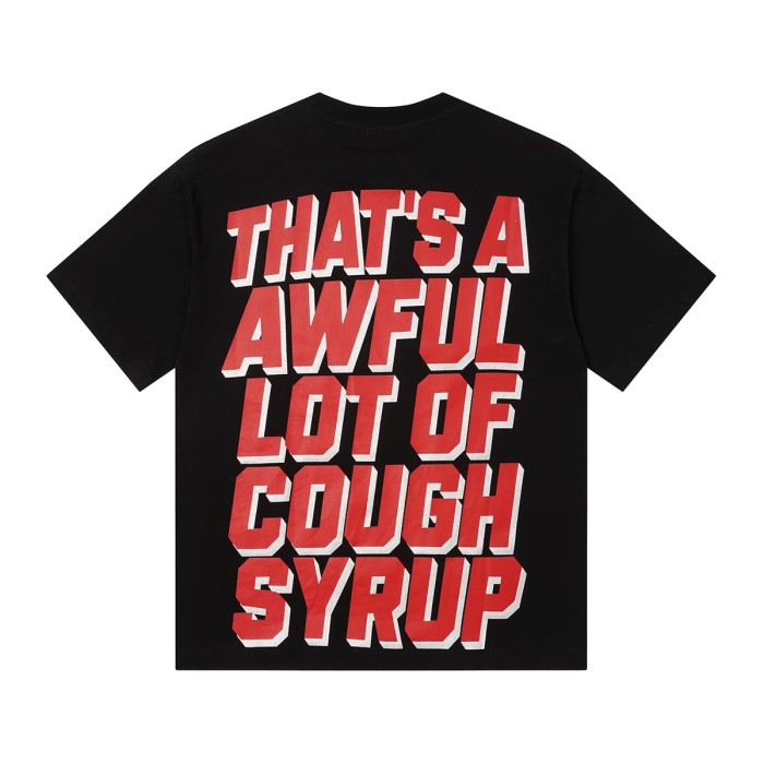 Cough Syrup Front Cup Lip Print Back Bold 3D Slogan Tee 29557044