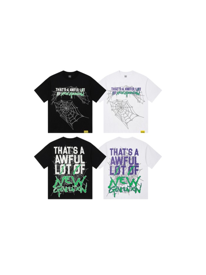 Cough Syrup Spider Web Drip Slogan Front Back Print Tee 2 colors 29557033