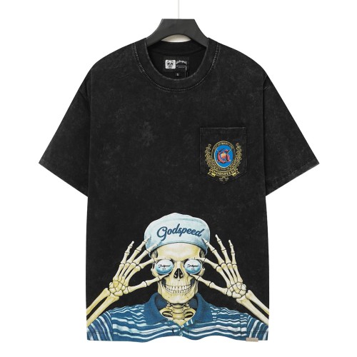 Godspeed Skeleton Glasses Print Chest Pocket Badge T-Shirt 2 colors 29557237