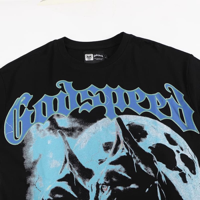 [50% Off]Godspeed Moonlight Doberman Print tee