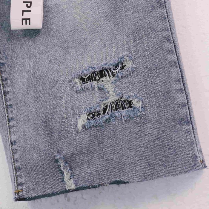[50% Off]Purple Brand Splashed Ink Washed Denim Shorts 6 colors