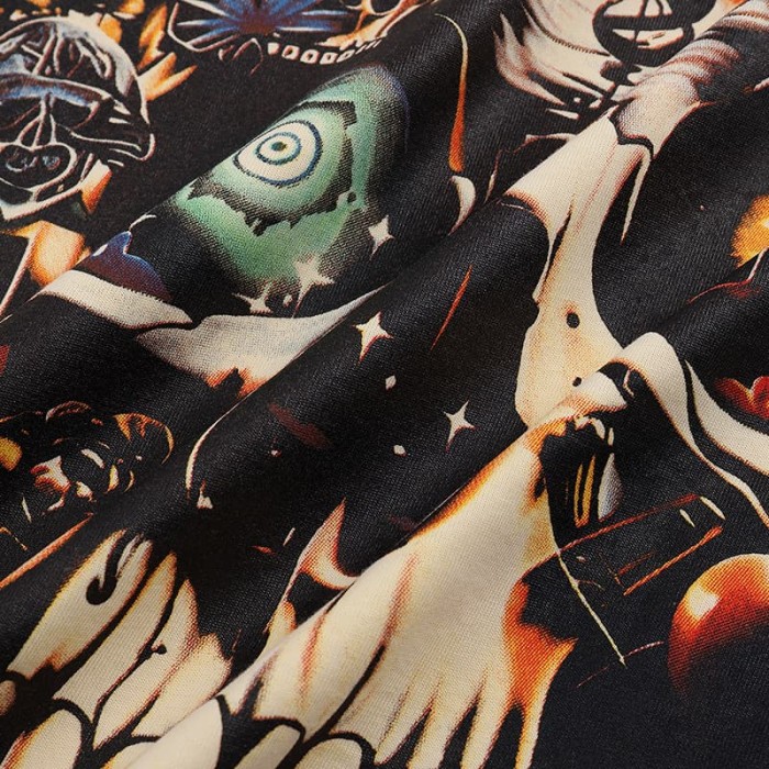 [50% Off]Godspeed Skull and Rose Print tee 2 colors