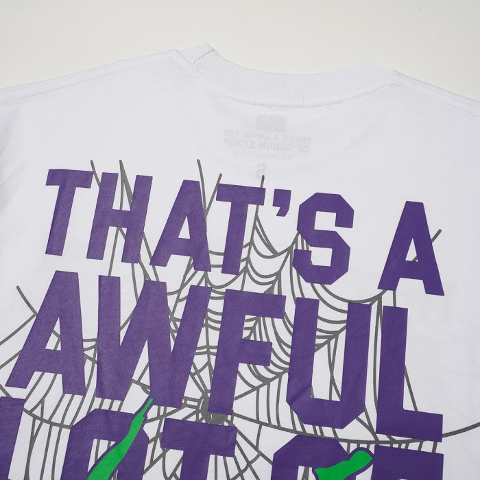 Cough Syrup Spider Web Drip Slogan Front Back Print Tee 2 colors 29557033