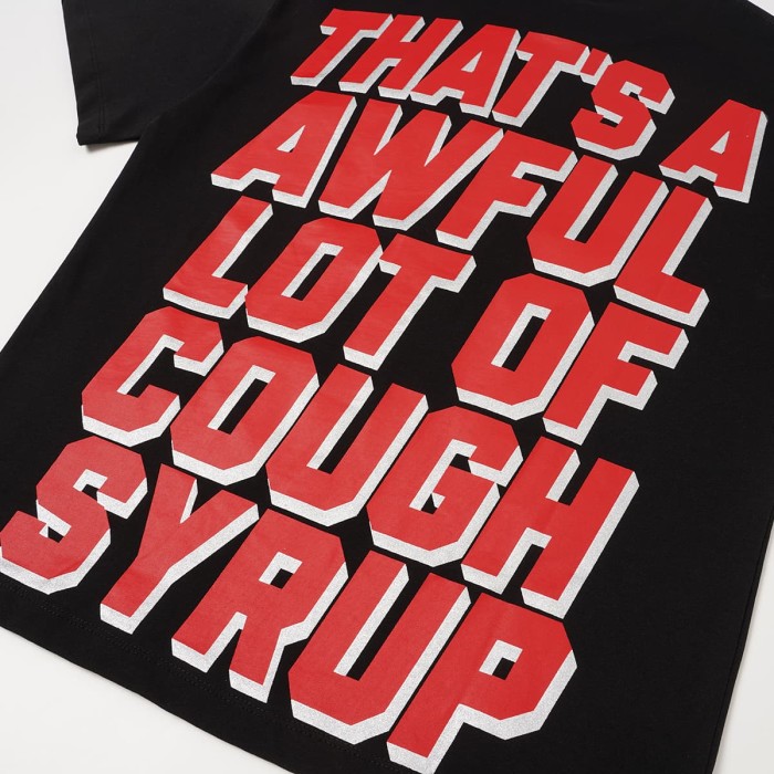 Cough Syrup Front Cup Lip Print Back Bold 3D Slogan Tee 29557044