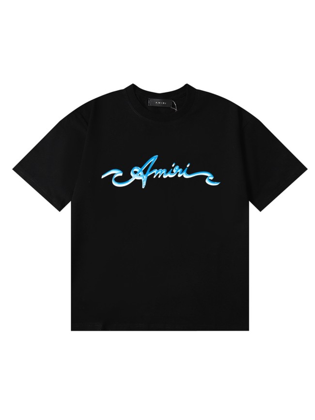 [50% Off]Amiri Blue logo Print tee 2 colors