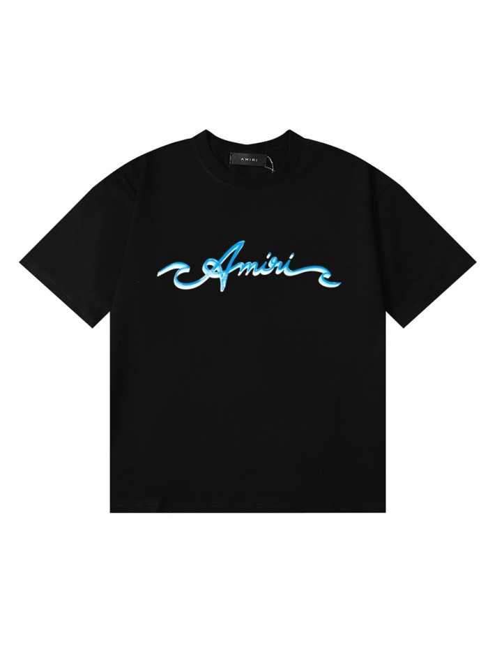 [50% Off]Amiri Blue logo Print tee 2 colors