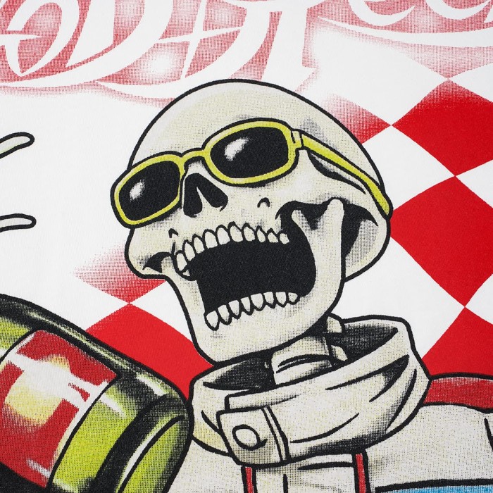 Godspeed Racer Skeleton Champagne Checkerboard Chrome Font T-Shirt 2 colors 29557233
