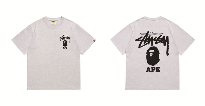 [50% Off]A Bathing Ape Stus*y collaboration Ape Print tee 15 colors