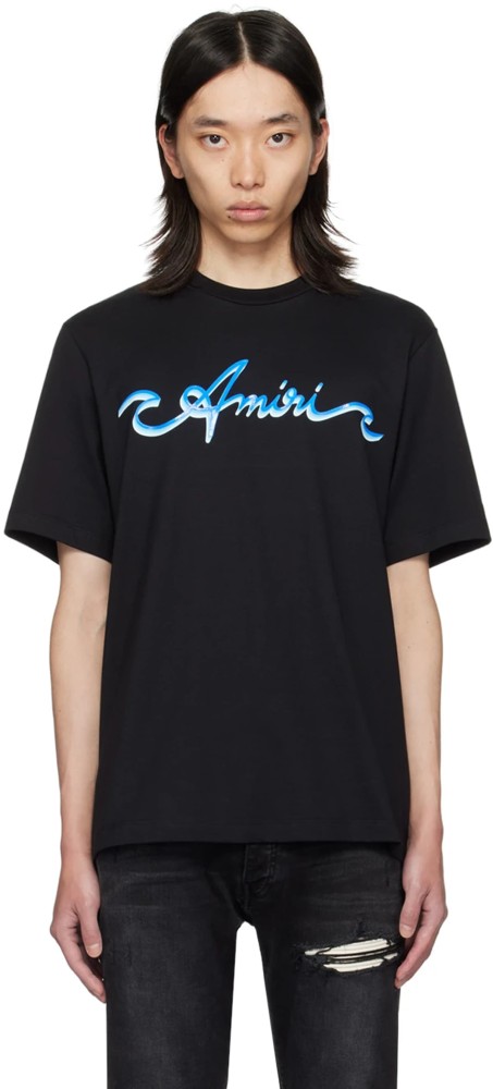 [50% Off]Amiri Blue logo Print tee 2 colors