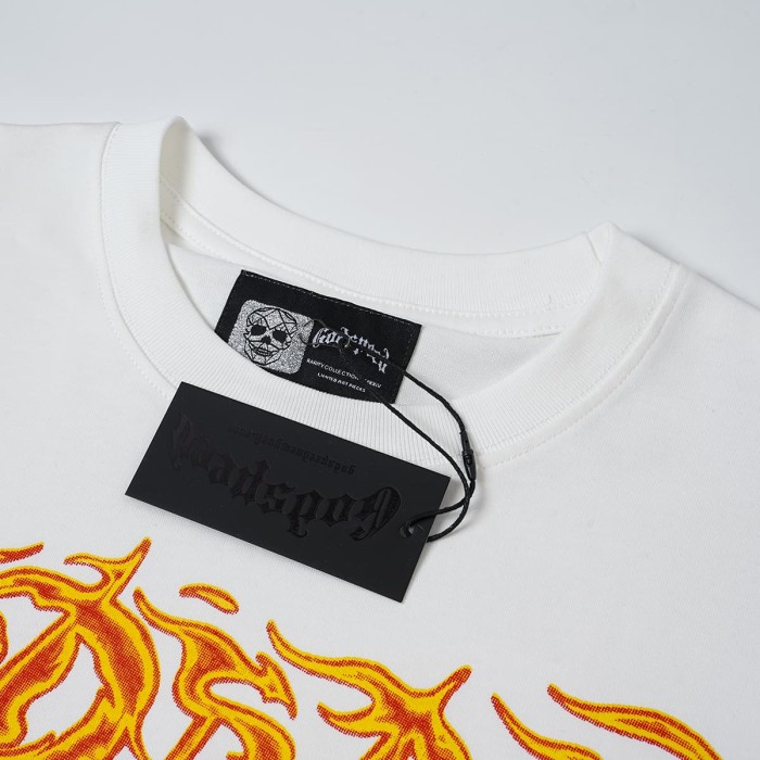 Godspeed Flame Font Baseball Skeleton Batter Print T-Shirt 2 colors 29557055