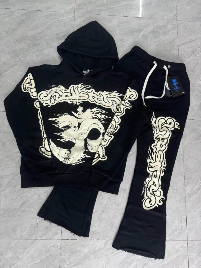 [50% Off]Hellstar Studio 30 flowing clouds Print hoodie & pants set 2 colors