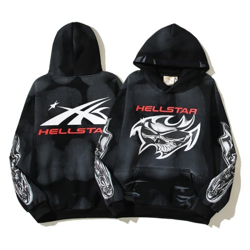 [50% Off]Hellstar Studio Vintage Skull Print hoodie