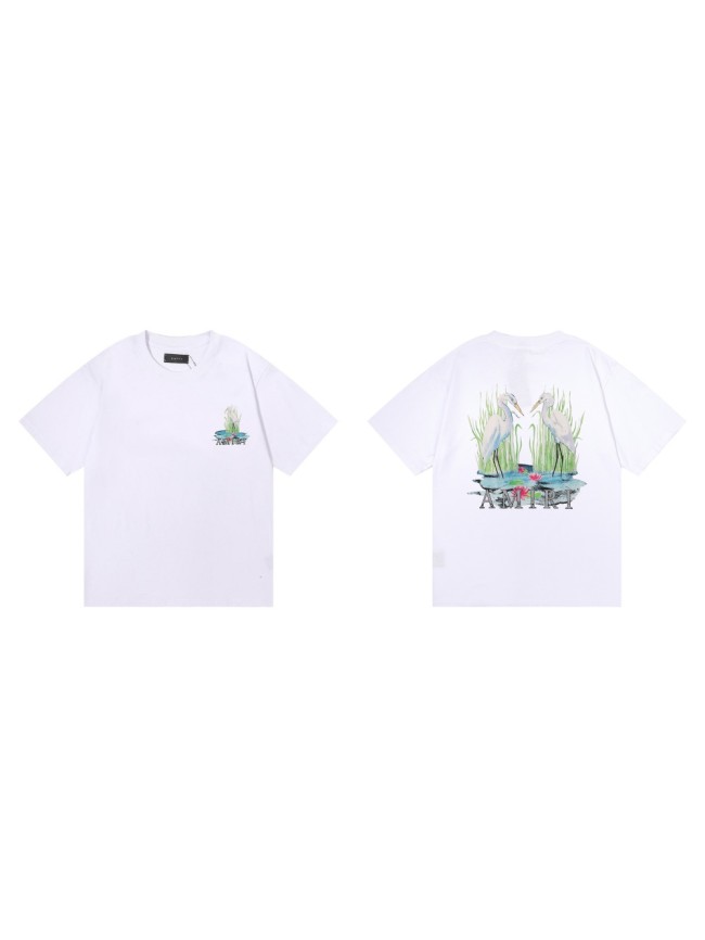 [50% Off]Amiri Double Crane Print tee 2 colors