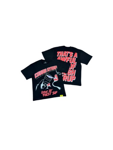 Cough Syrup Front Cup Lip Print Back Bold 3D Slogan Tee 29557044