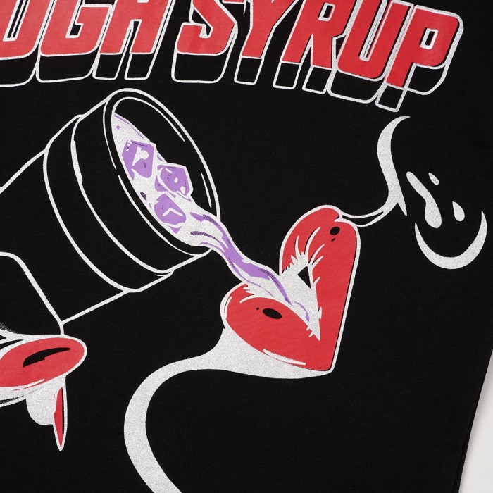 Cough Syrup Front Cup Lip Print Back Bold 3D Slogan Tee 29557044