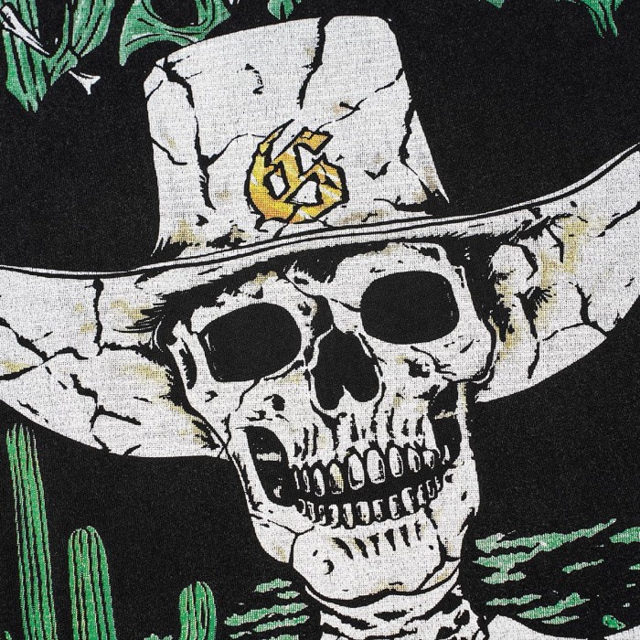 Godspeed Western Cowboy Skeleton Cactus Gothic Letter T-Shirt 2 colors 29557054